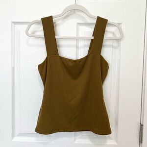 Wide Strap Ribbed Tank